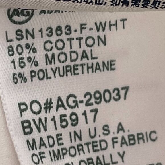 AG The Stilt White Cigarette Crop Jeans Sz 26 - Picture 6 of 9